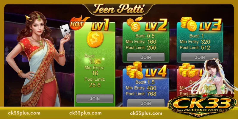 Basic gameplay instructions for Teen Patti Real Cash at CK33