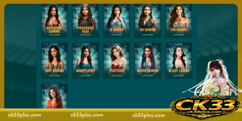 Betting rooms at CK33 Live Casino