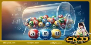Transparent rotating drum filled with colored numbered balls used for a selection process