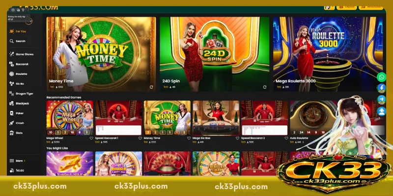 Some games at CK33 Live Casino worth trying